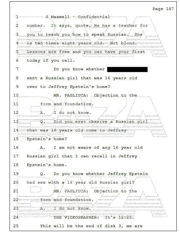 ❗️В рассекреченных файлах Эпштейна обнаружили упоминания о несовершеннолетних русских девочках