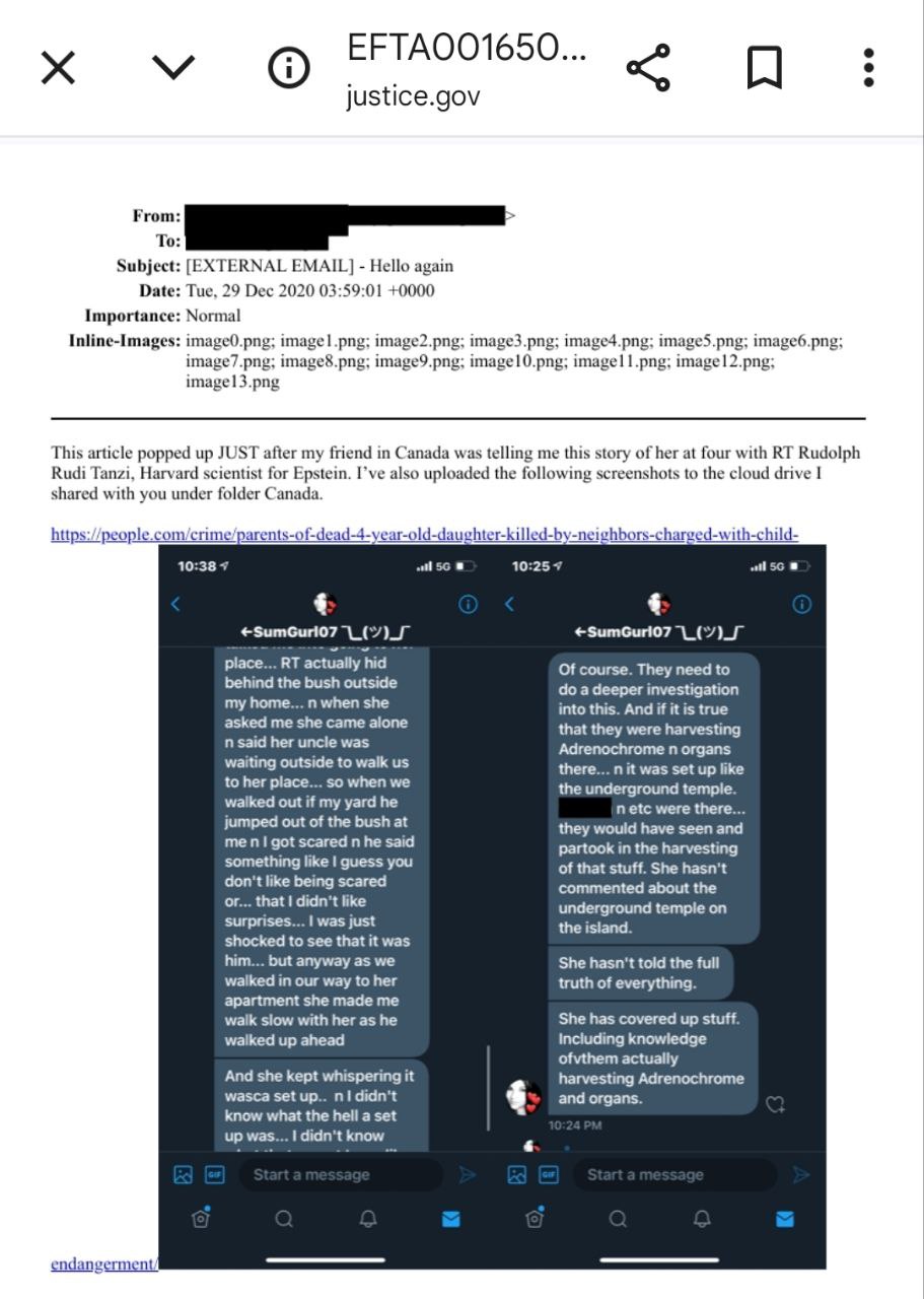 ❗️В файлах Эпштейна нашлись скрины о обряде по извлечению адренохрома....